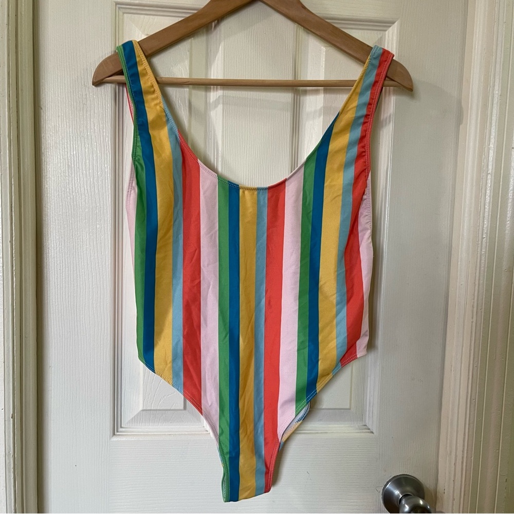Zara Multicolor Striped Swimsuit